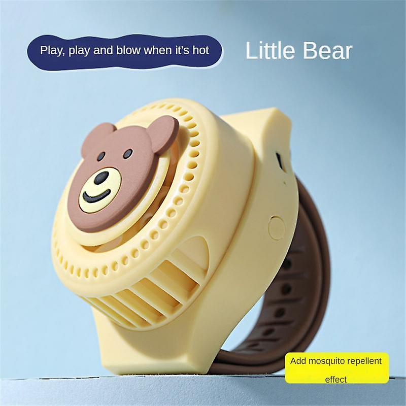 Kids Watch Fan Summer Leafless Fan 5v Mini Cooler Fans Portable Silent Usb Wrist Wind Power Handheld Fan Student Cooling Fans