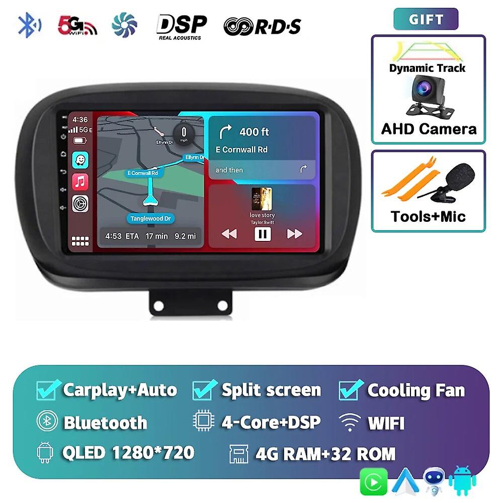 Android 13 Carplay Auto Wifi+4g For Fiat 500x 2014-2020 Car Radio Multimedia Video Player Stereo Gps Navigation 2din Head Unit
