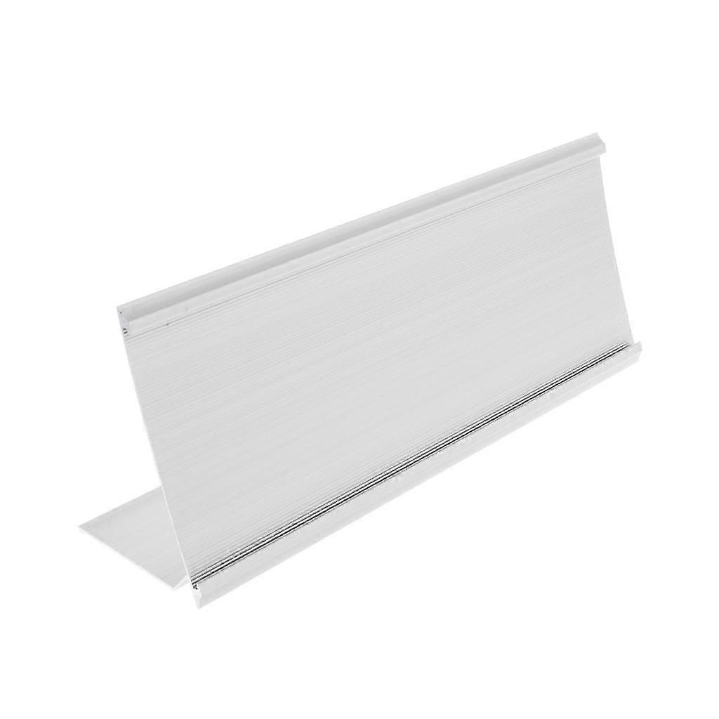 (Y)Golden Silver Sign Aluminum Alloy Name Desk Plaque Holder Office School 10x24cm