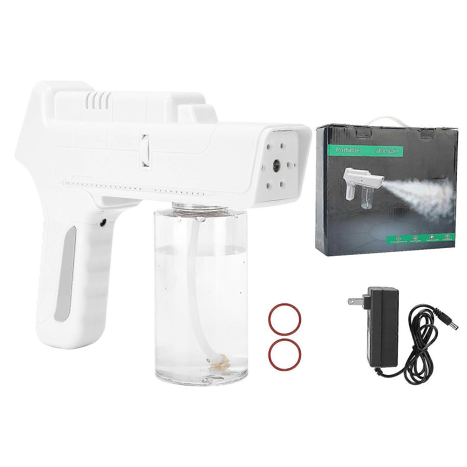 Nano Cleaning Spray Machine - Adjustable Blue Light Nano Sprayer (White) - Wireless Handheld, US Plug 100-240V