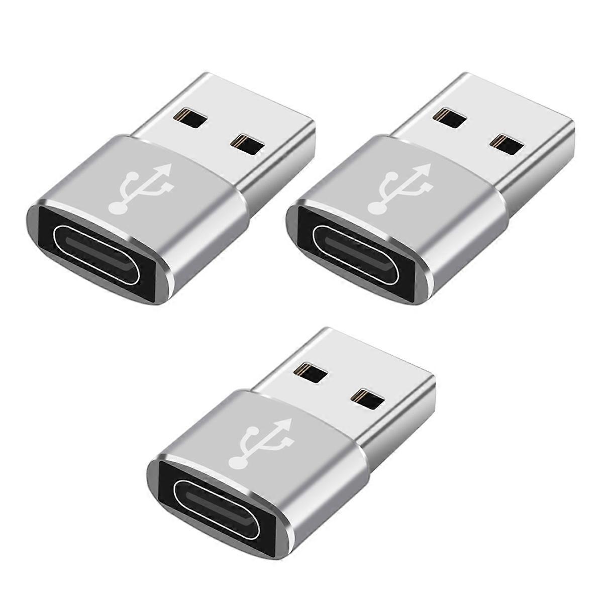 3pcs USB-C to USB Adapter USB 3.0 to USB-C Converter for Phone Tablet Laptop