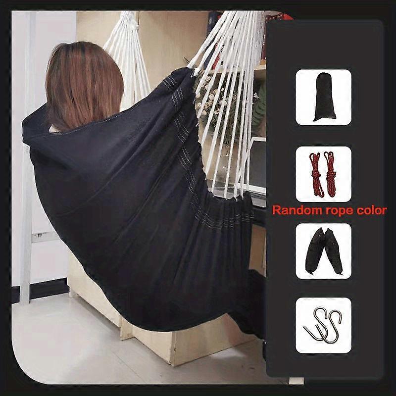 1pc Swing Hammock, Sturdy Cotton Woven Hammock, Comfort And Durability Hammock, Perfect For Outdoor, Home, Bedroom, Patio