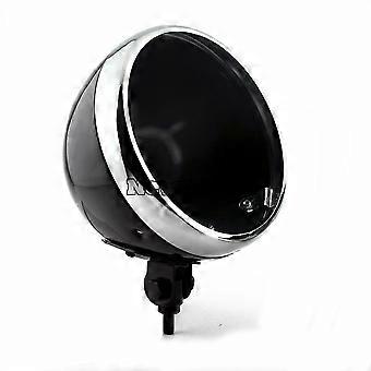 Akozon Logement de Phare de Moto, 7 Pouces Support Universel de Seau de Lumière Avant de Moto pour LED Phare Tubes de Fourche 38‑51 Mm