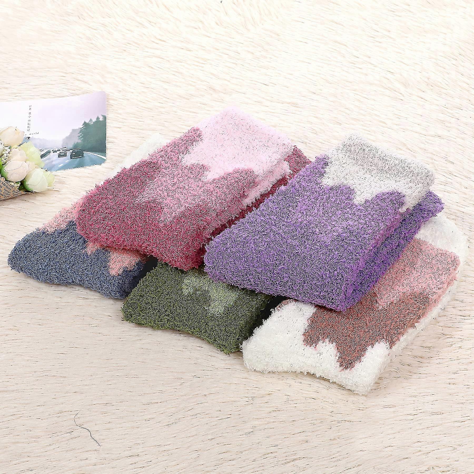 Women's Warm Socks Soft Plush Socks Thick Winter Puffy Socks Comfortable Warm Socks