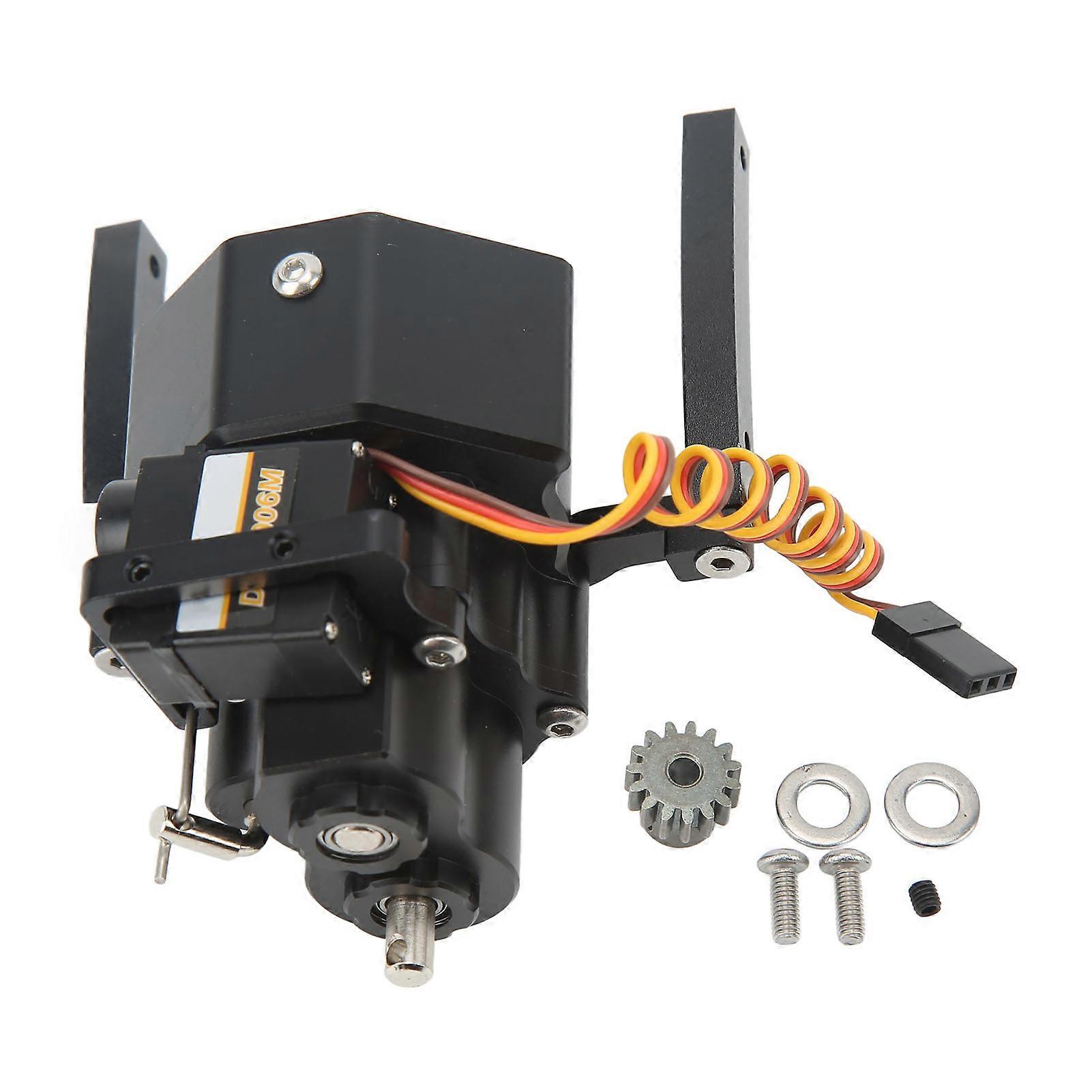 Rc Front Gear Box Aluminium Alloy Double Speed Perfect Size Anodized Surface 1/10 Crawler Gear Box For Scx10 313mm Frame Black