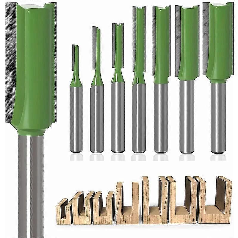 Fraise Droite Defonceuse, Sanlianzi 7pcs Fraises Dfoncer Carbure De Tungstne Mches De Routeur Queue De 6 Mm Fraise De Fraisage Multifonction Outil D