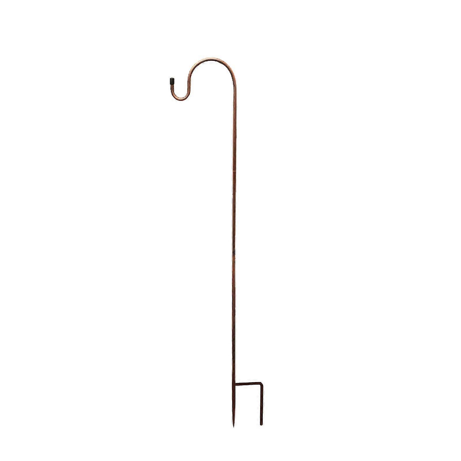 160/200cm Hook Shepherd Hooks Poles Gardening Tools With 5 Base Prongs For Flower Baskets And Bird Cages Black/Brown Hanger