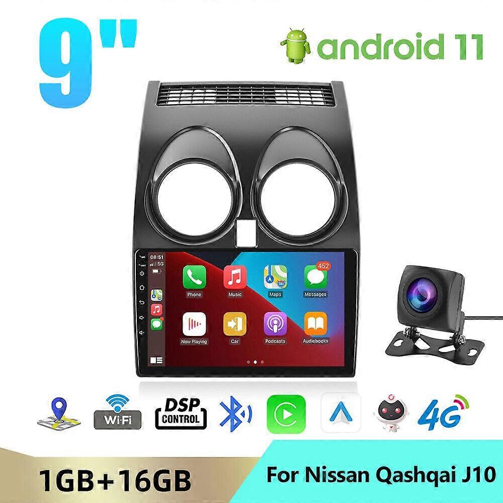 9" Android 11 Car Radio For Nissan Qashqai 1 J10 WiFi GPS Sat Nav BT Carplay RDS NO.8868