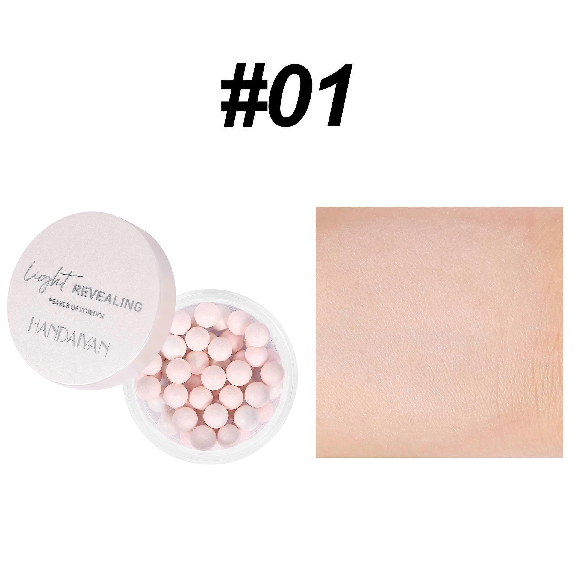 Shimmer Setting Powder, Letvægts Løs Pudder Løse perler Løs Pudder Mat Efterbehandling Pulver Vandtæt Langtidsholdbar Ansigtspudder Vandtæt Med P
