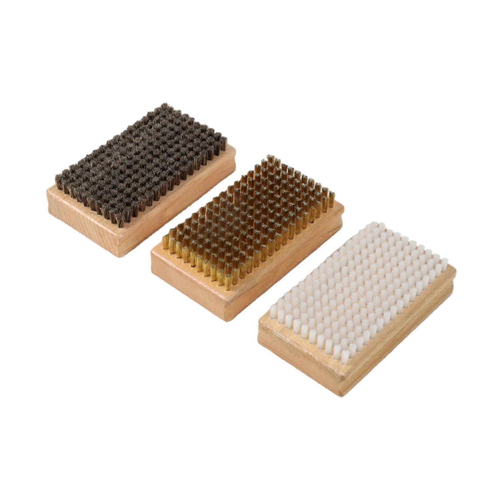 3 st Snowboard Vaxborste Hästhårsborste Trimutrustning Skidbrädeborste