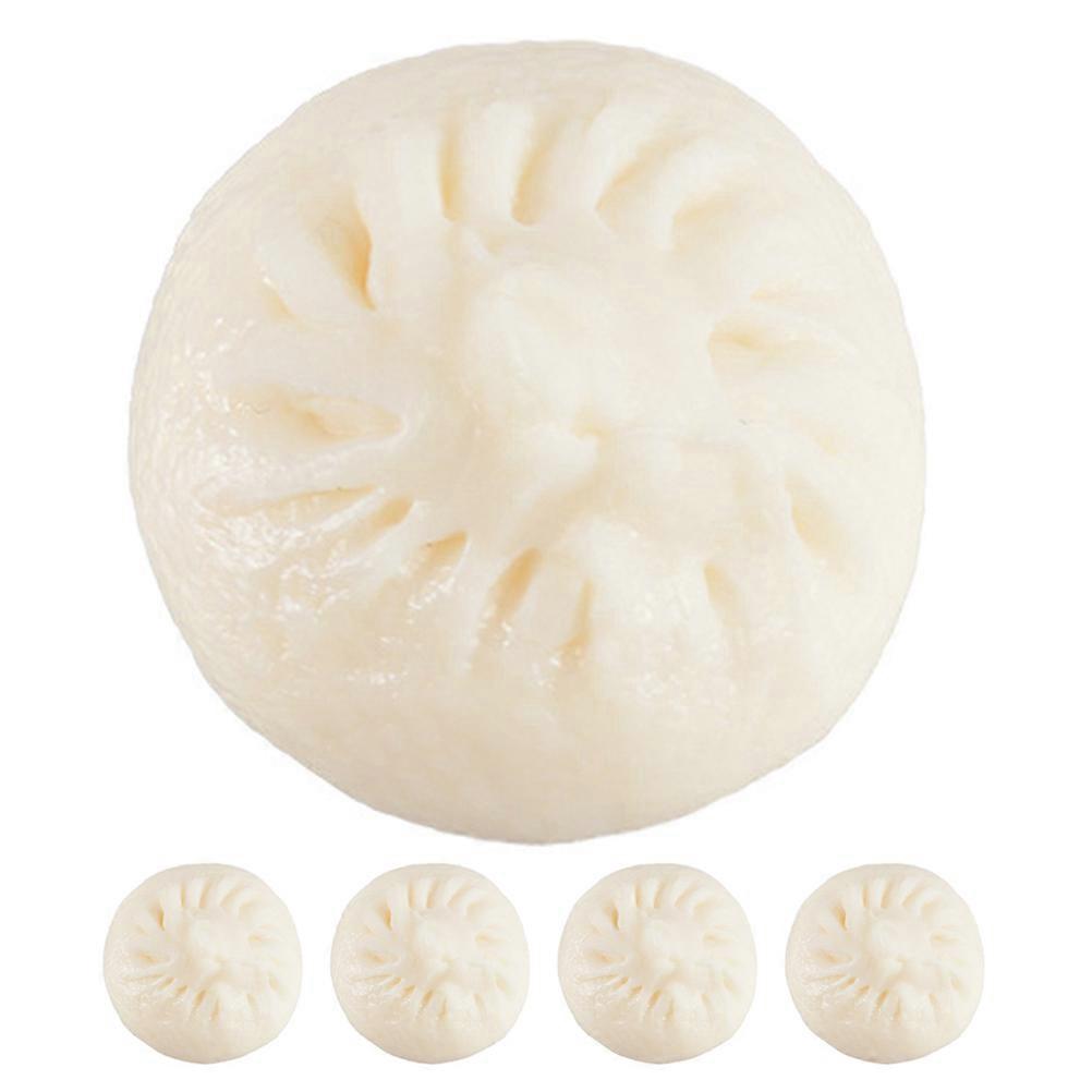 5pcs Simulation Chinese Food Realistic Steamed Bun Model Simulation Food