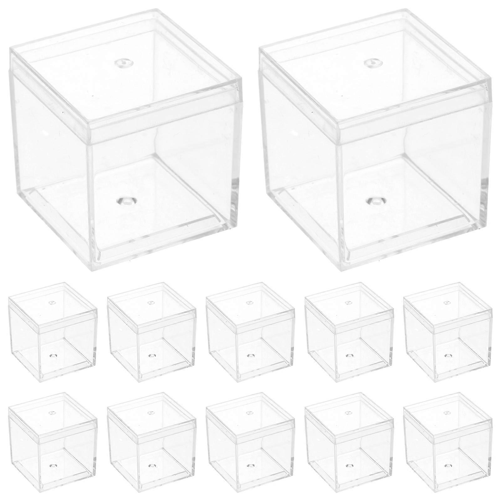 12 Stück Proben-Display-Box 30 ml Display-Behälter Transparente Vitrine Mineral-Vitrine