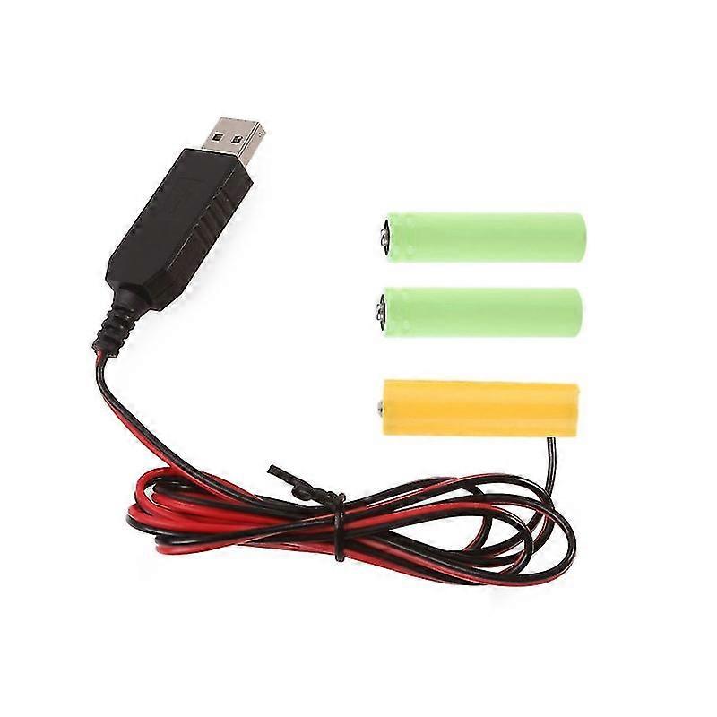 USB to 4.5V AA Battery Elimination Line Power Cable Cord for Electronic Toy LED