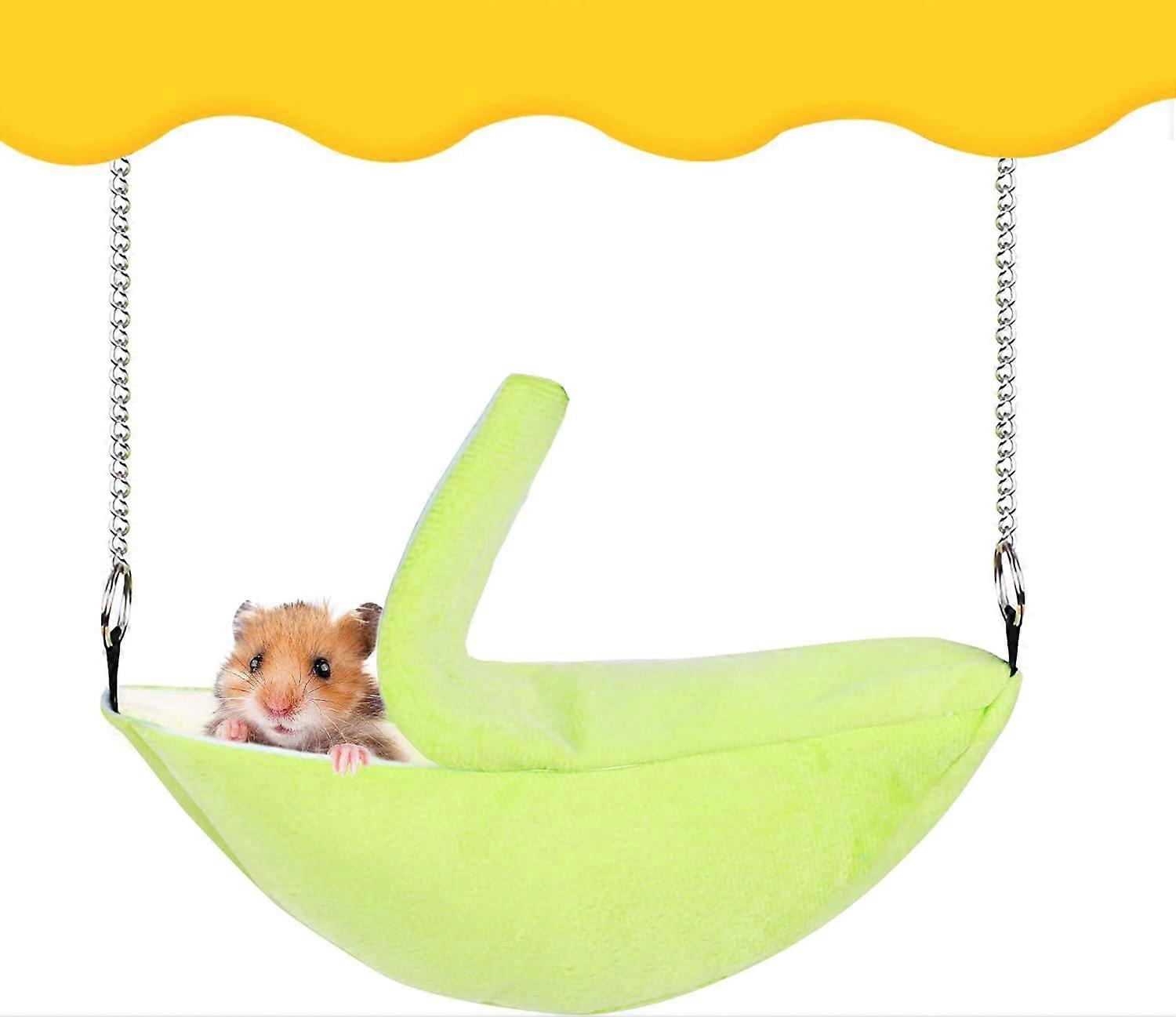 バナナハムスターベッドハウス小動物暖かいハンモックハウスケージアクセサリーラット眠っている巣キャンディーグライダーハムスター鳥ペット