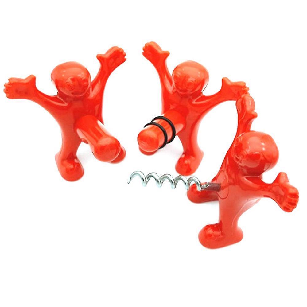 Bottle Stopper, Corkscrew and Bottle Opener Set of 3