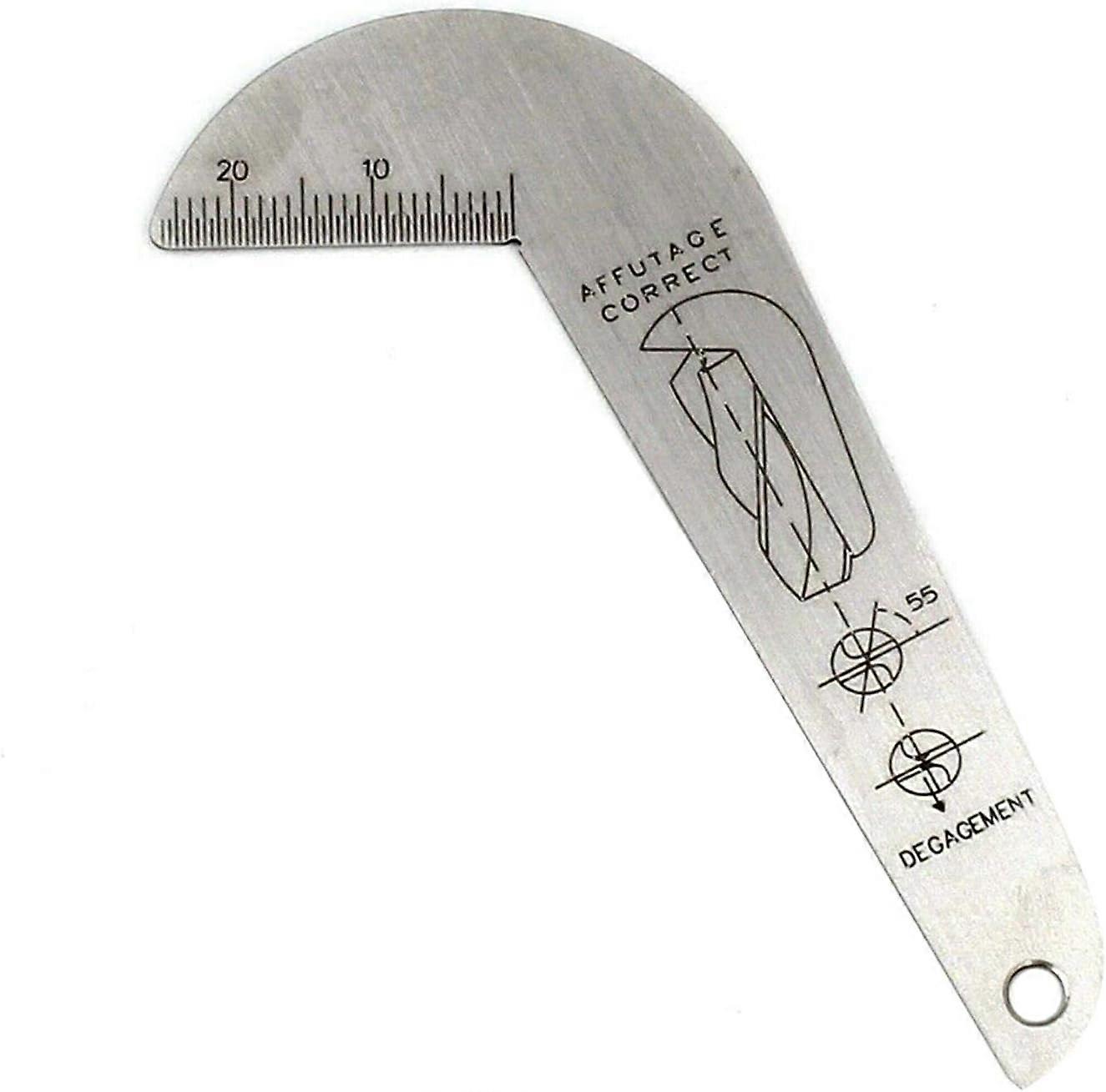 Drill Bits Gauge,Measure Drill Bits Angle Gage, Stainless Steel Angle Drill Sharpener Tools,Drill Protractor