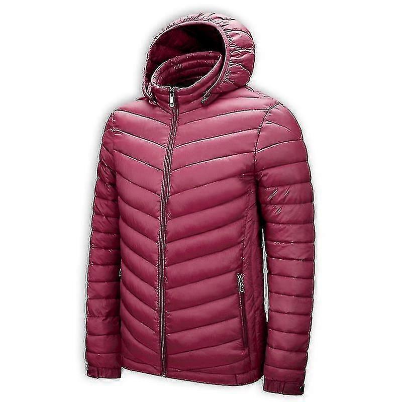 Men's Warm Puffer Jacket, Hooded Windproof Winter Coat