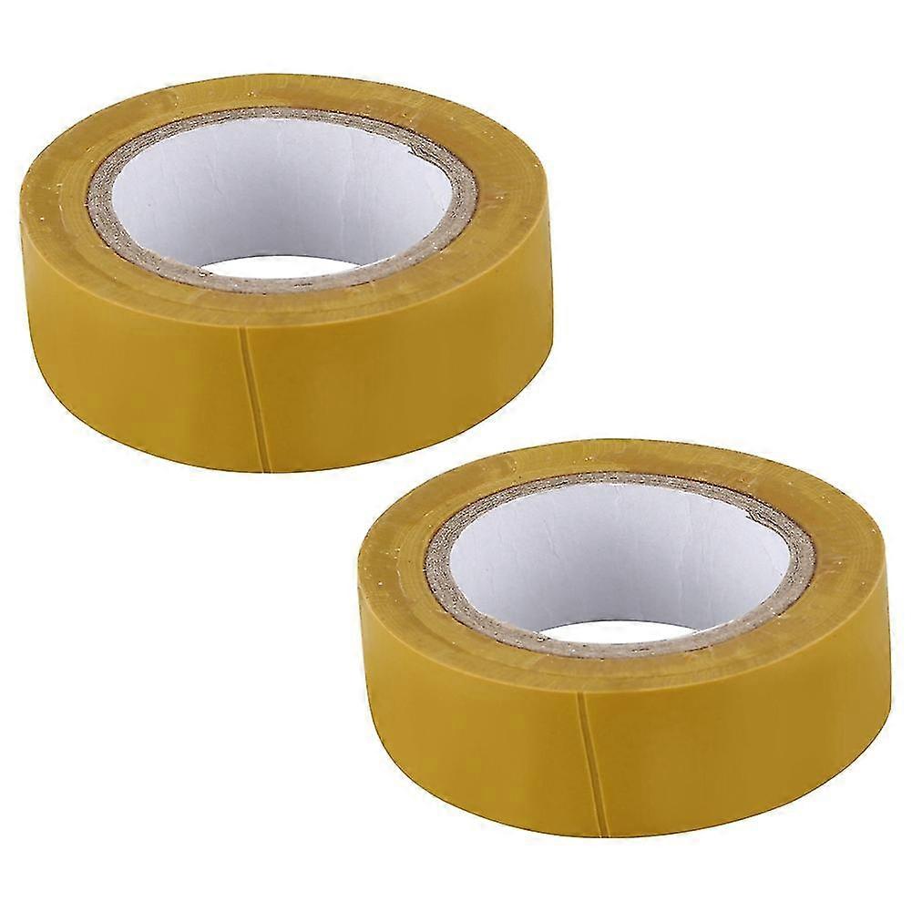 2pcs 19mm x 10m cinta impermeable del conducto, amarillo