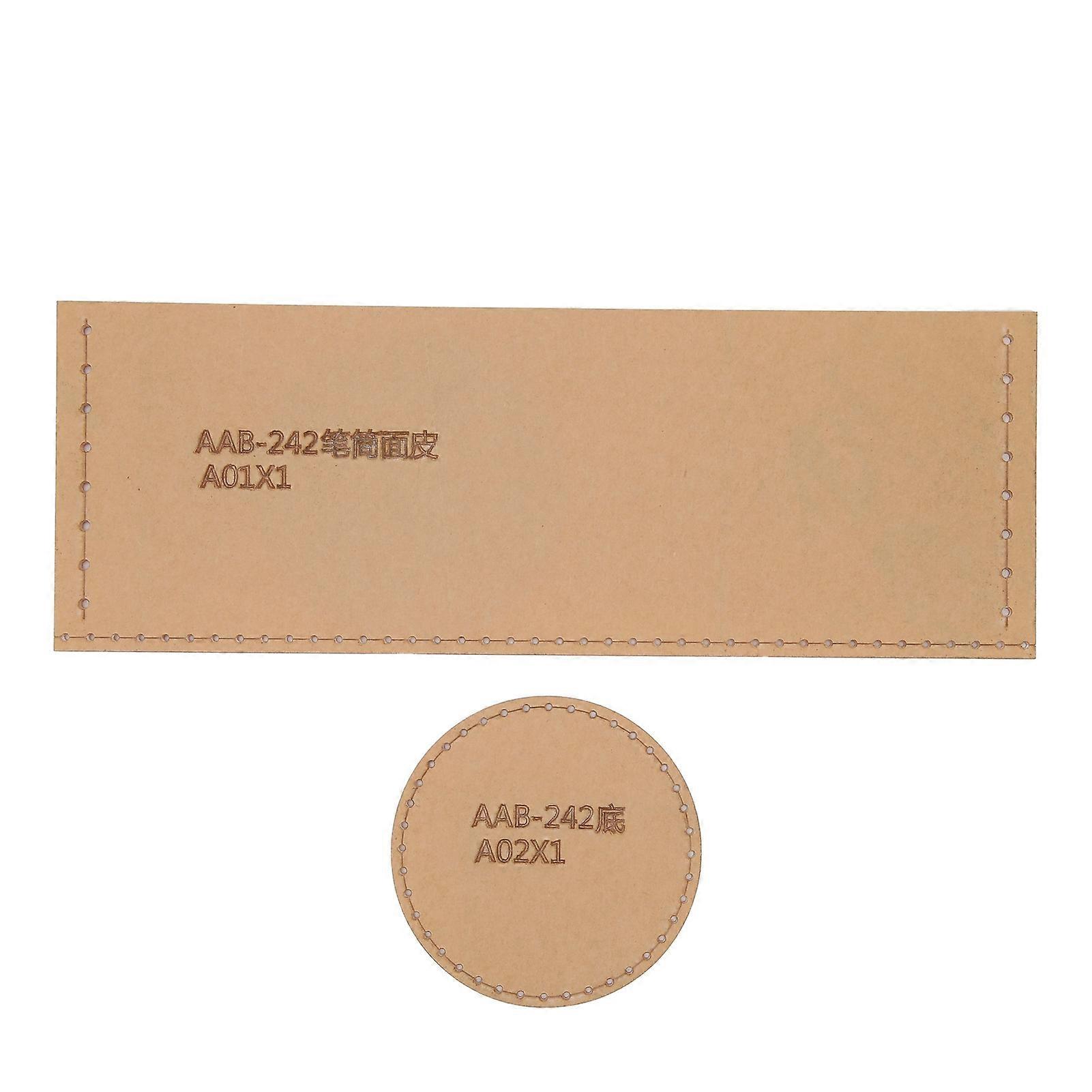 2Pcs Acrylic Template Transparent Easy Store Durable HandMade Leather Craft Tool for Make Pen Holder