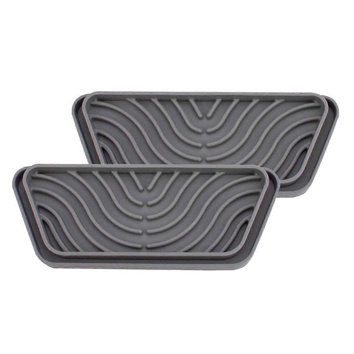 2Pcs Refrigerator Drip Catcher Tray Mini Fridge Drip Tray Protects Ice and Water Dispenser Pan Frid