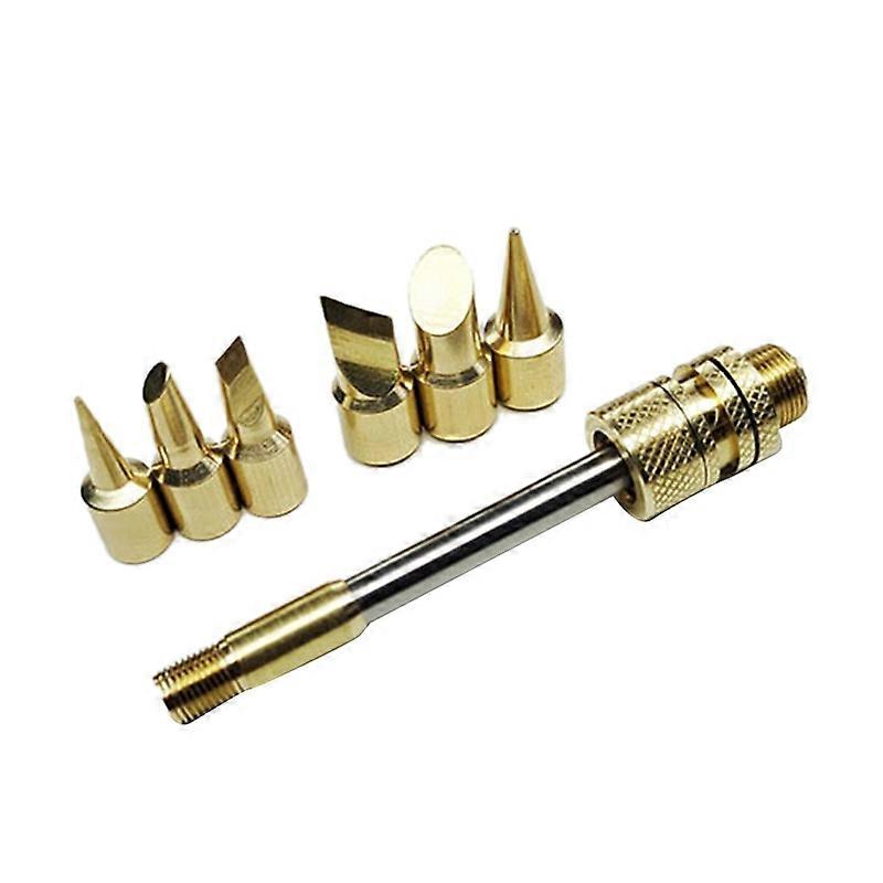 510 Electric Soldering Iron Tip Replaceable Solder Iron Tip Welding 20-100W Cutter Head 6 Golden