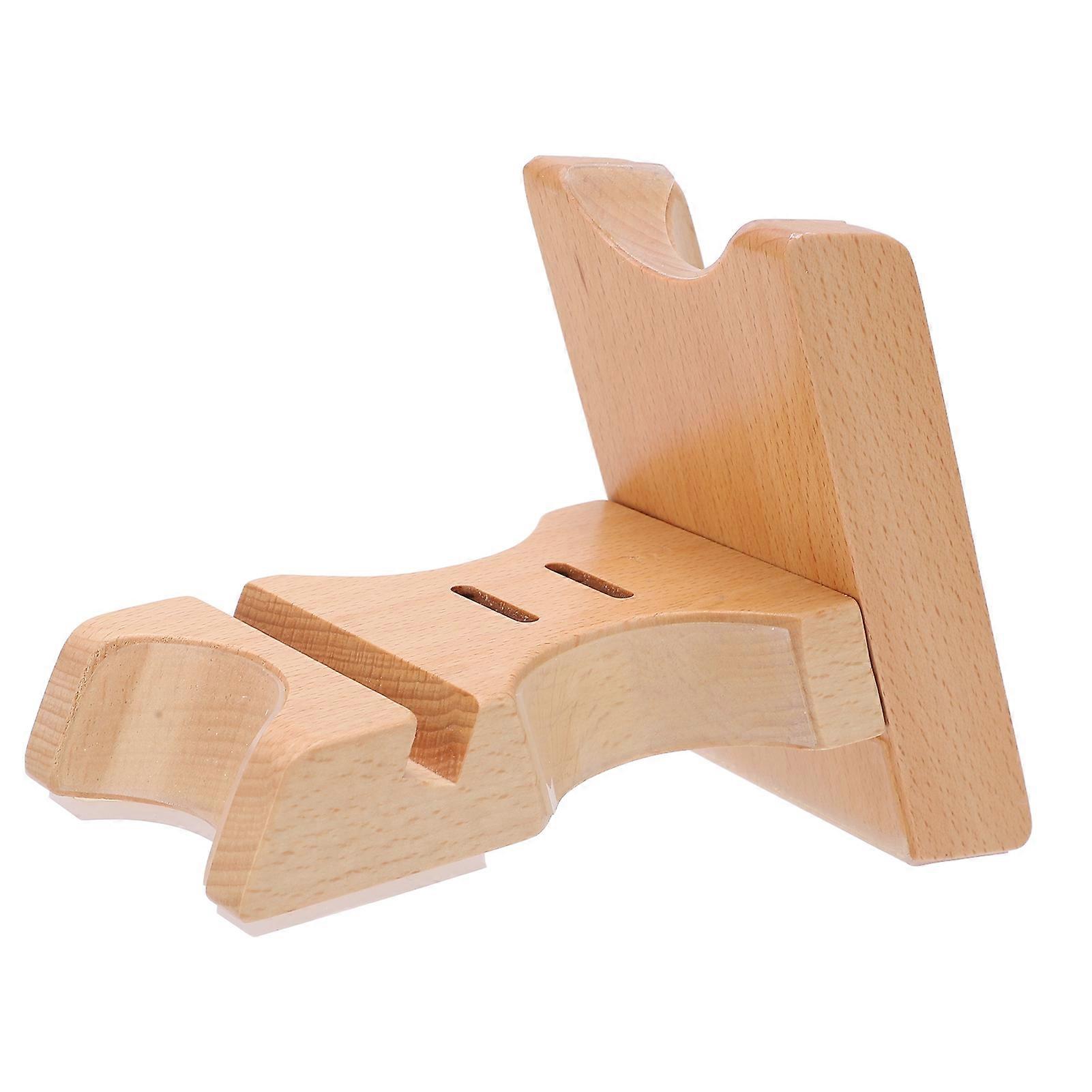 4 in 1 Wooden Guitar Bracket Multifunctional Saddle Support Backrest Stand Pick Storage Holder