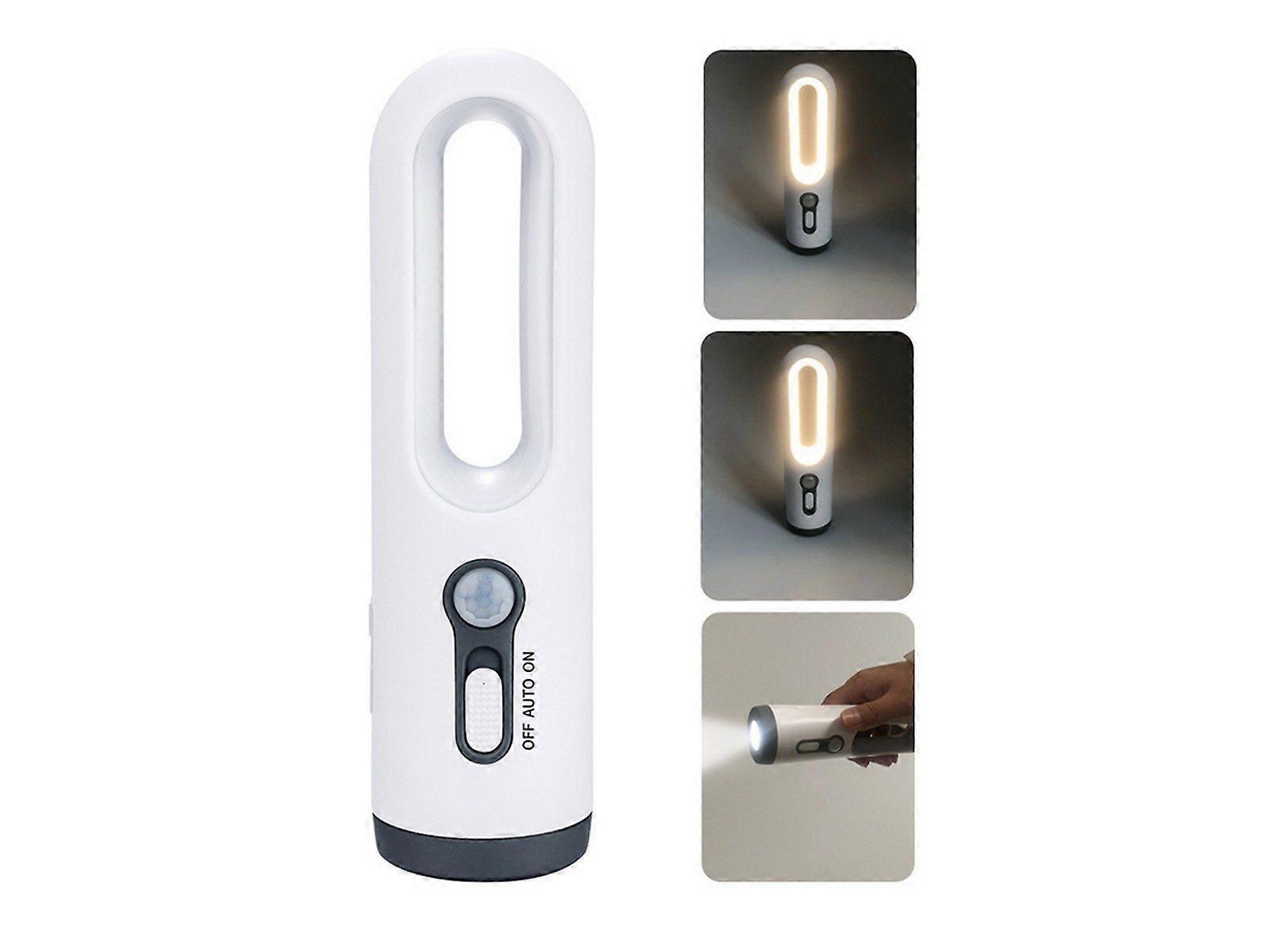 1Pc Motion Sensor LED Light USB Rechargeable Night Light Portable Flashlight