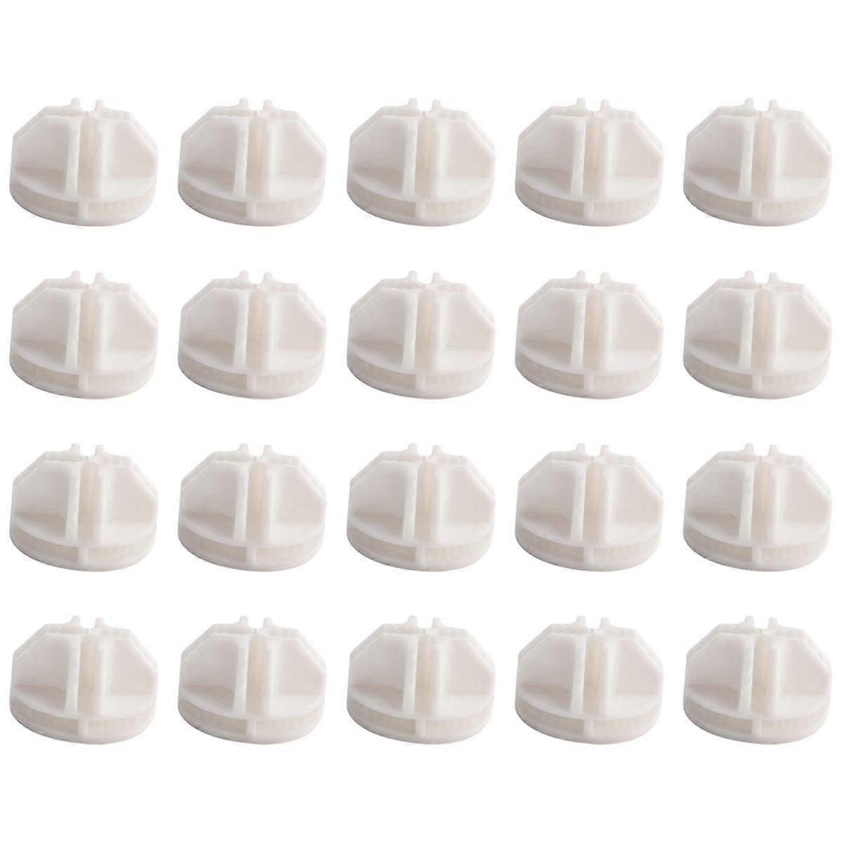 20 Pcs Grid Cube Connector Abs Connectors For Wire Cube Storage Shelving (White)