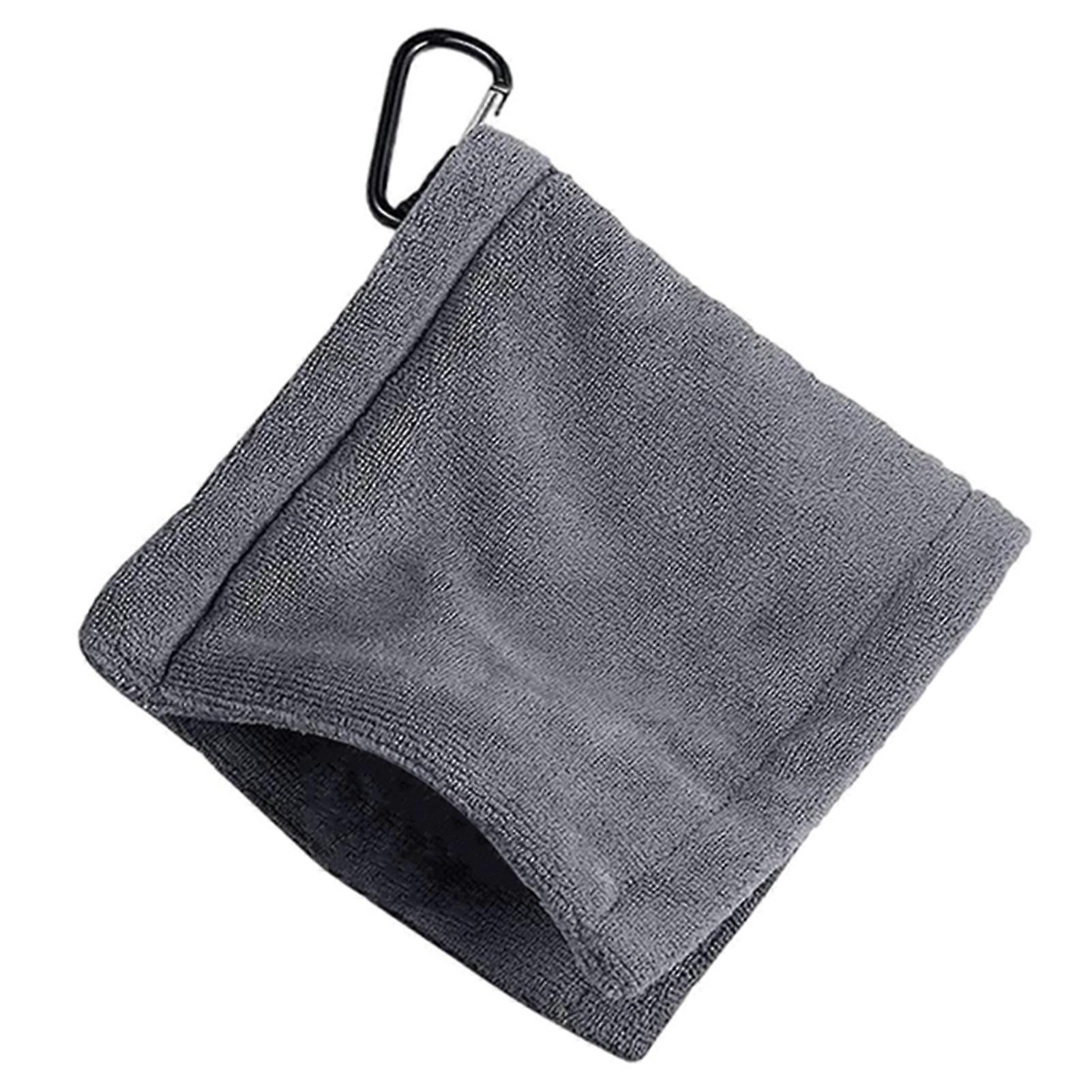 Microfiber Golfs Ball Cleaning Towel Multipurpose Golfs Wipe Cloth with Hook