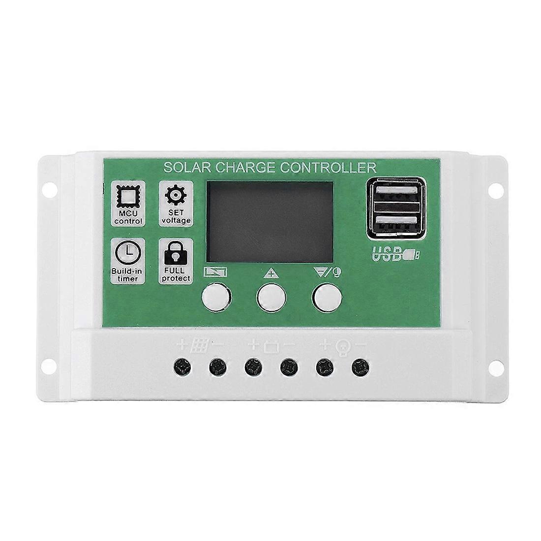 10A 12V/24V Solar Charge Controller PWM Battery Charger PV Regulator for Lead Acid Battery Li-Ion L