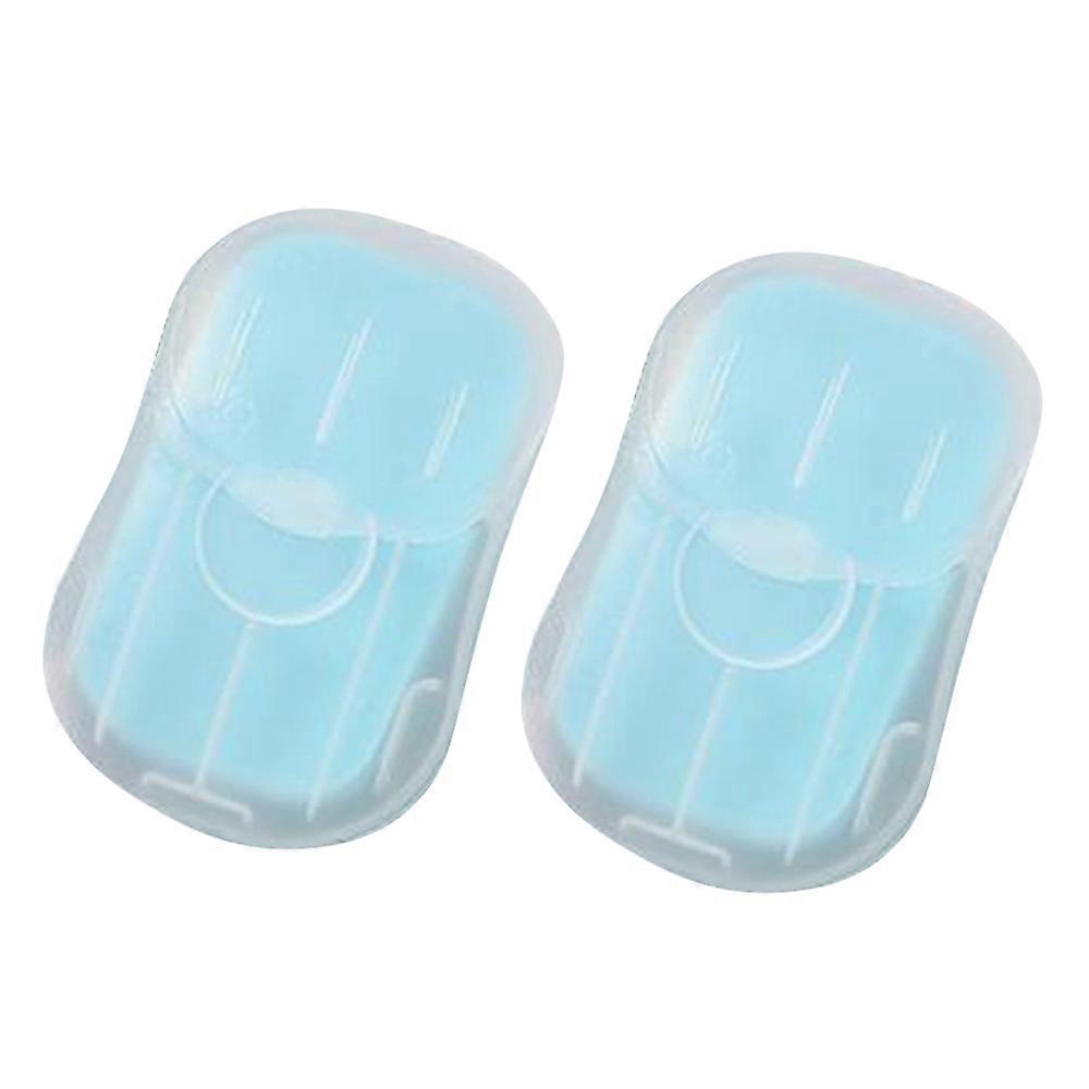 100PCS Disposable Boxed Paper Soap Portable Travel Soap Bed Sheet Hand Wash Bath Soap for Outdoor U