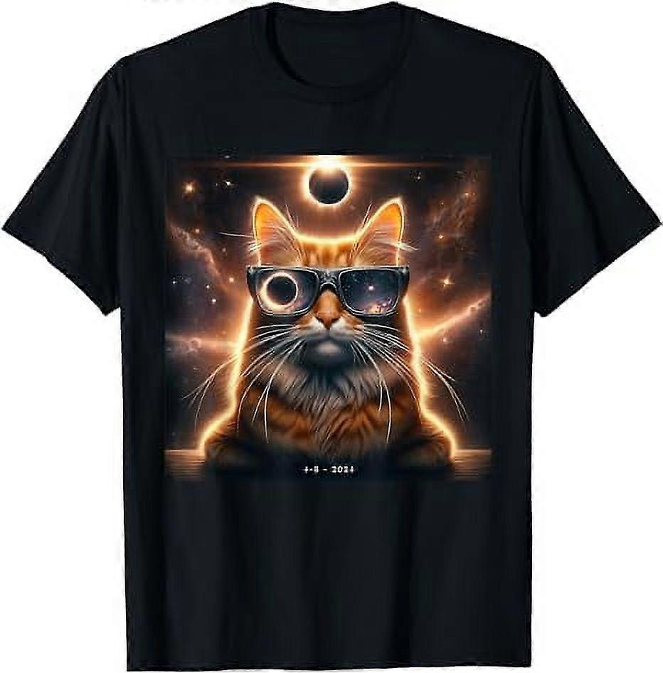 Solar Eclipse Cat Solar Eclipse Glasses Cat T-Shirtdcck84