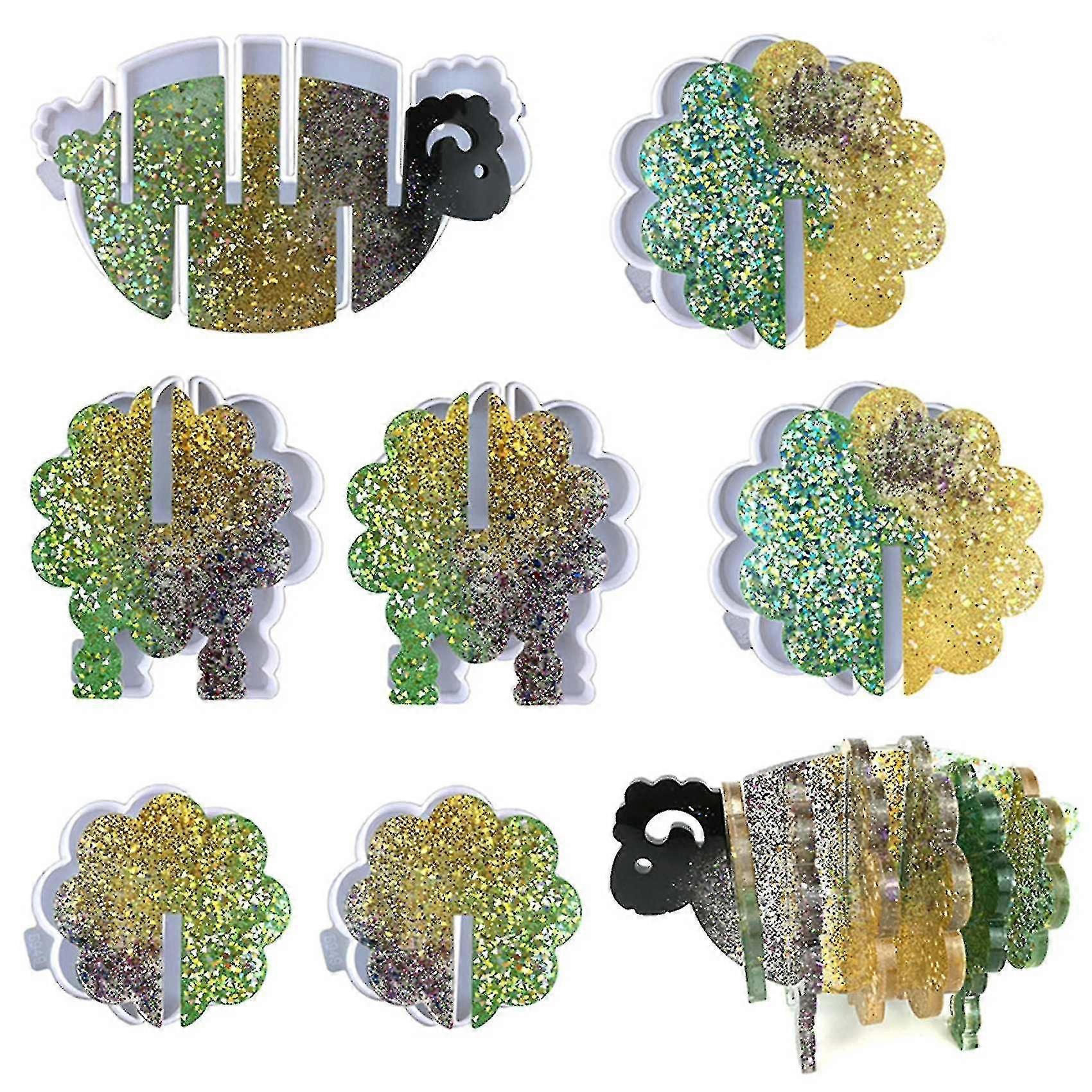 Diy Animal Sheep Coaster Silicone Mold Bracket Set