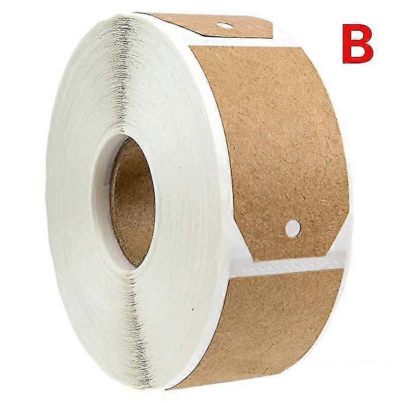 300 Sheets/roll Natural Kraft Baking Packaging Labels Stickers For Food Sorting