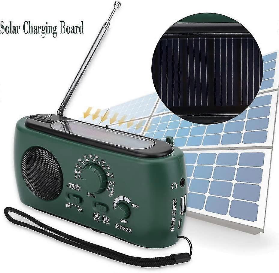 Radio Am Fm,solar Hand Crank Radio Wind Up Radio Led Flashlight ...