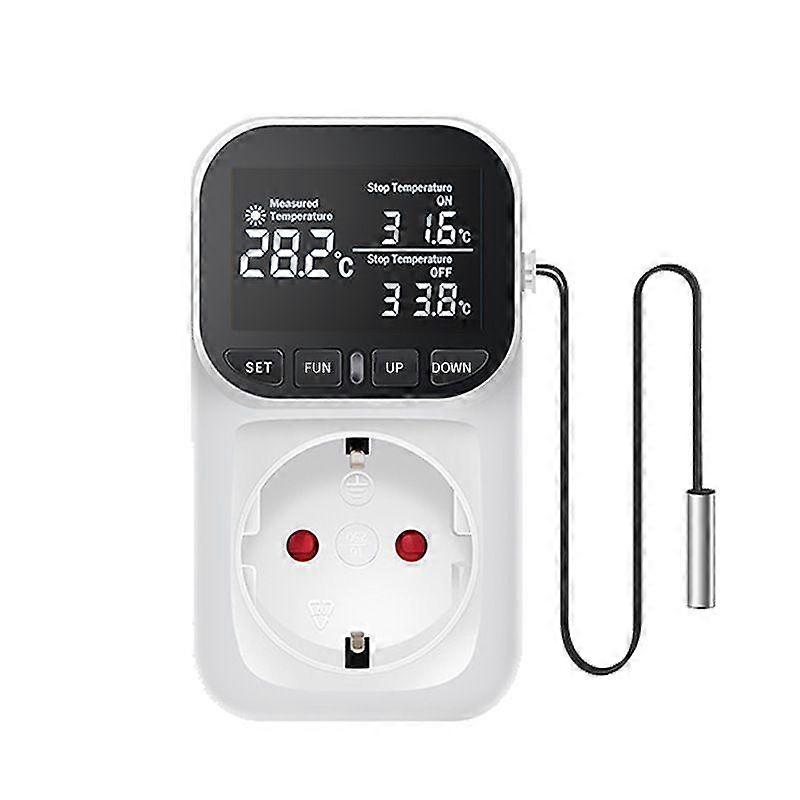 Electric LCD Digital Temperature Controller EU Plug In Energy Monitor Timer