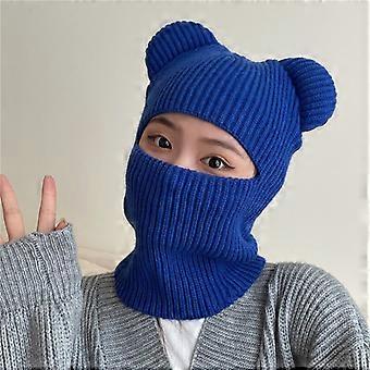 YEKEYI Vrouwen Bivakmuts Capuchon Winter Kasjmier Gebreide Beanie Hoeden Ski Masker Ski Cap Outdoor, Lichtgrijs, One size