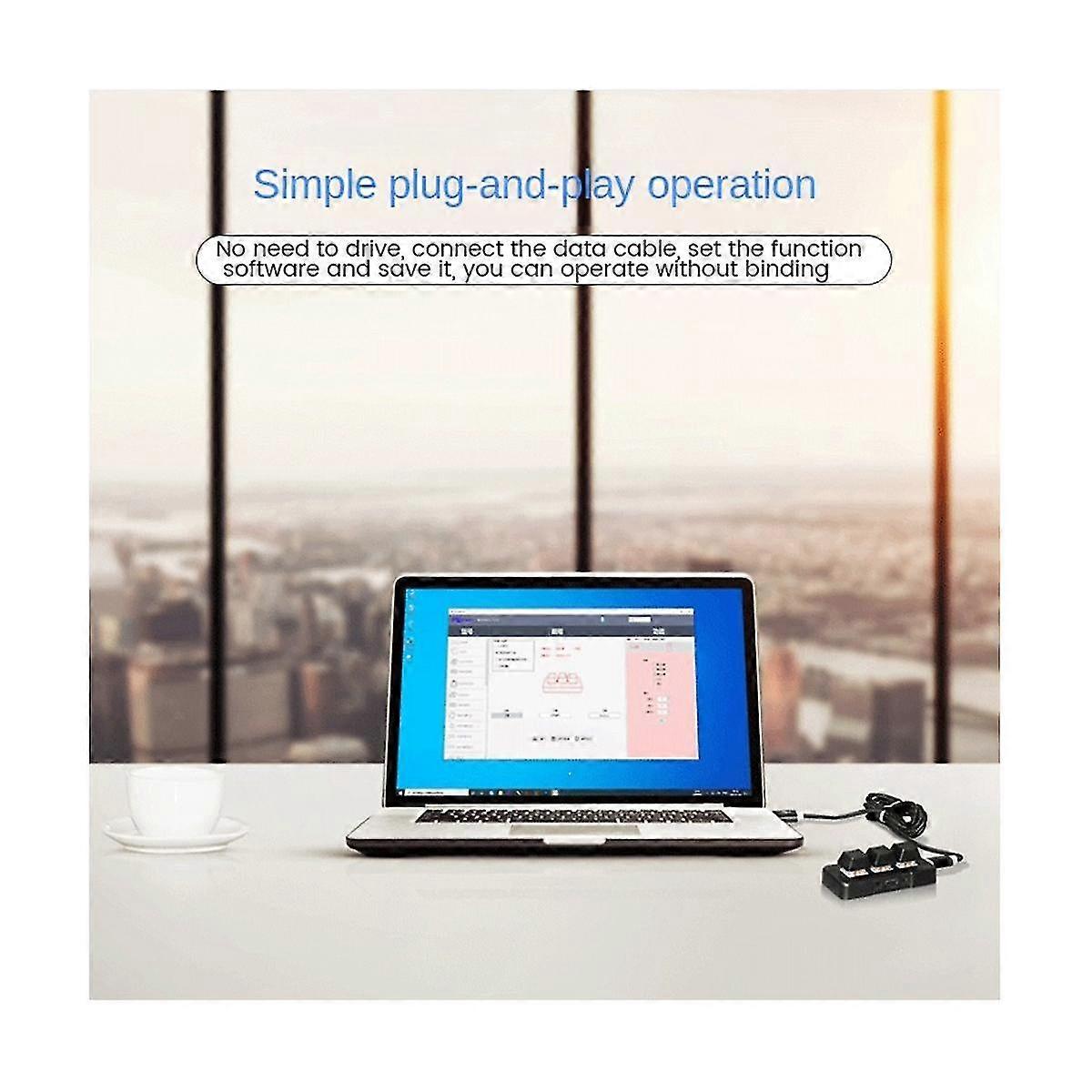 Usb Custom Programming Macro Knob Keyboard 3 Keys Copy Paste Mini Button Photoshop Gaming Mechanica