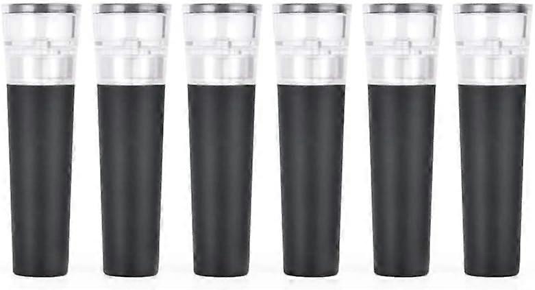 Vacuum Wine Stopper, 6 Pack Reusable Wine Bottle Stoppers With Built-in Vacuum Pump