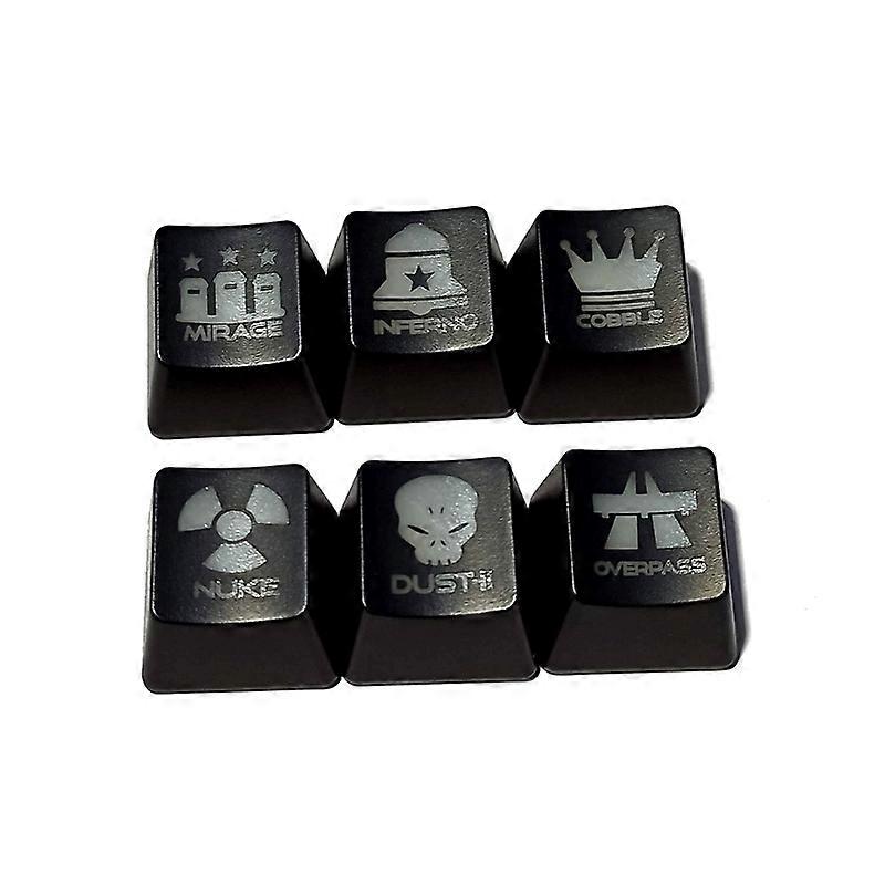 Thicken Keycaps ABS Dye Upgrade Keycap 6Pcs/Set OEM Profile Translucent Keycaps