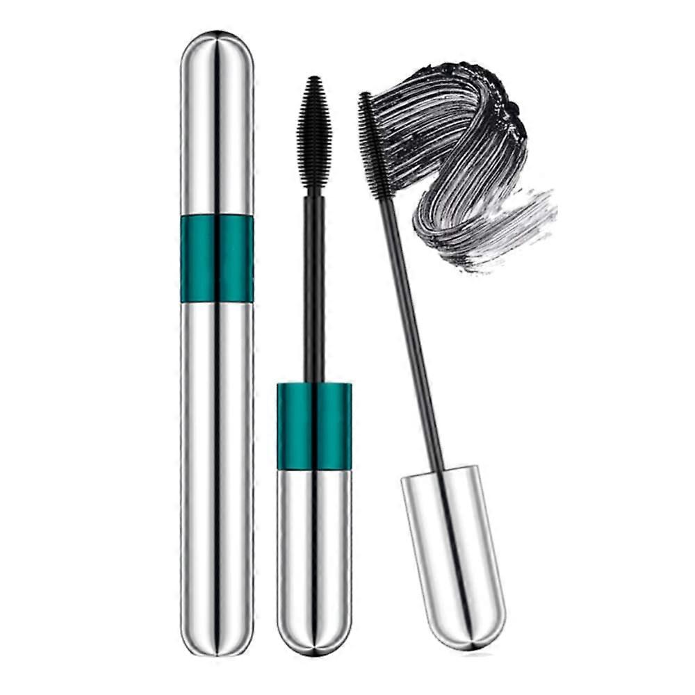 2 in 1 4D Silk Fiber Eyelash Mascara,Extra Long Thick Lash