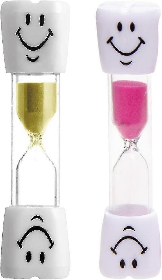 Pack Of 2 Hourglass Timer Smiley Teeth Brushing Timer Sand Timer 3 Minutes Hourglass For Children Countdown Calculation For Teeth Brushing, Games, Coo