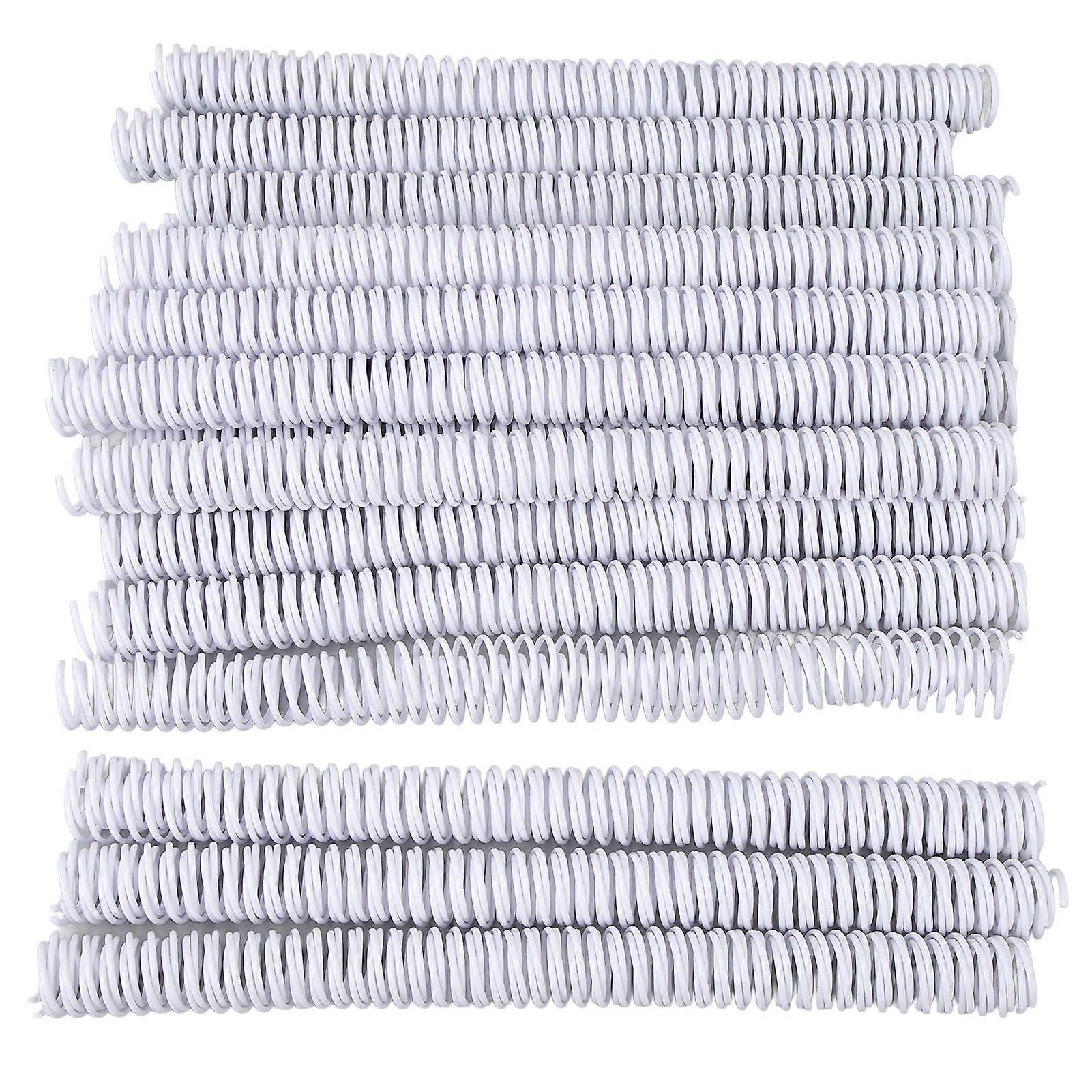 50 Pcs Spiral Binding Coil 19mm Diameter 48 Loop 4:1 Pitch 170 Sheet Capacity A4 Binding Spine White