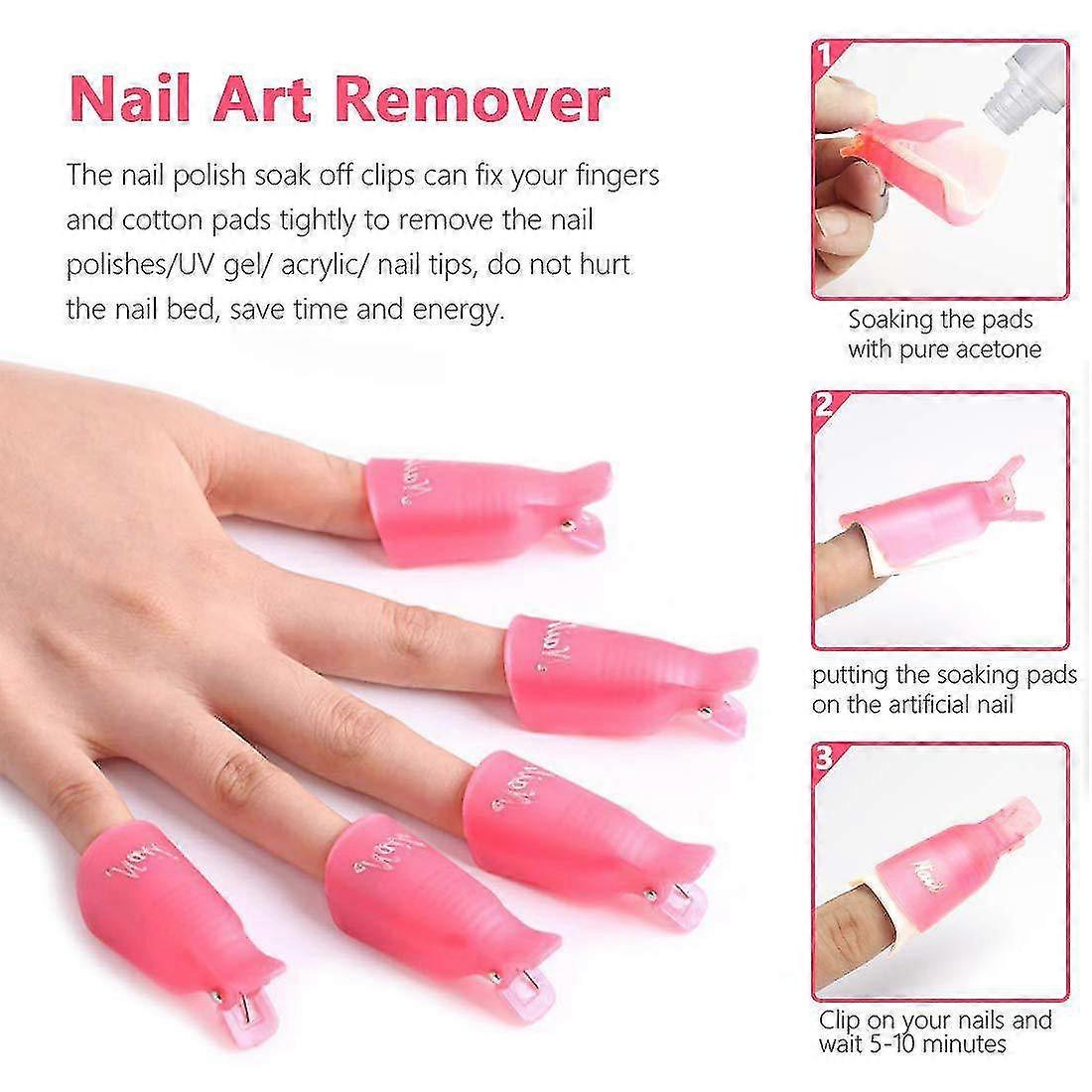 22 Pcs Nail Polish Remover Kit, Nail File Buffer Block, Nail Clips, Cuticle Pusher, Nail Tools