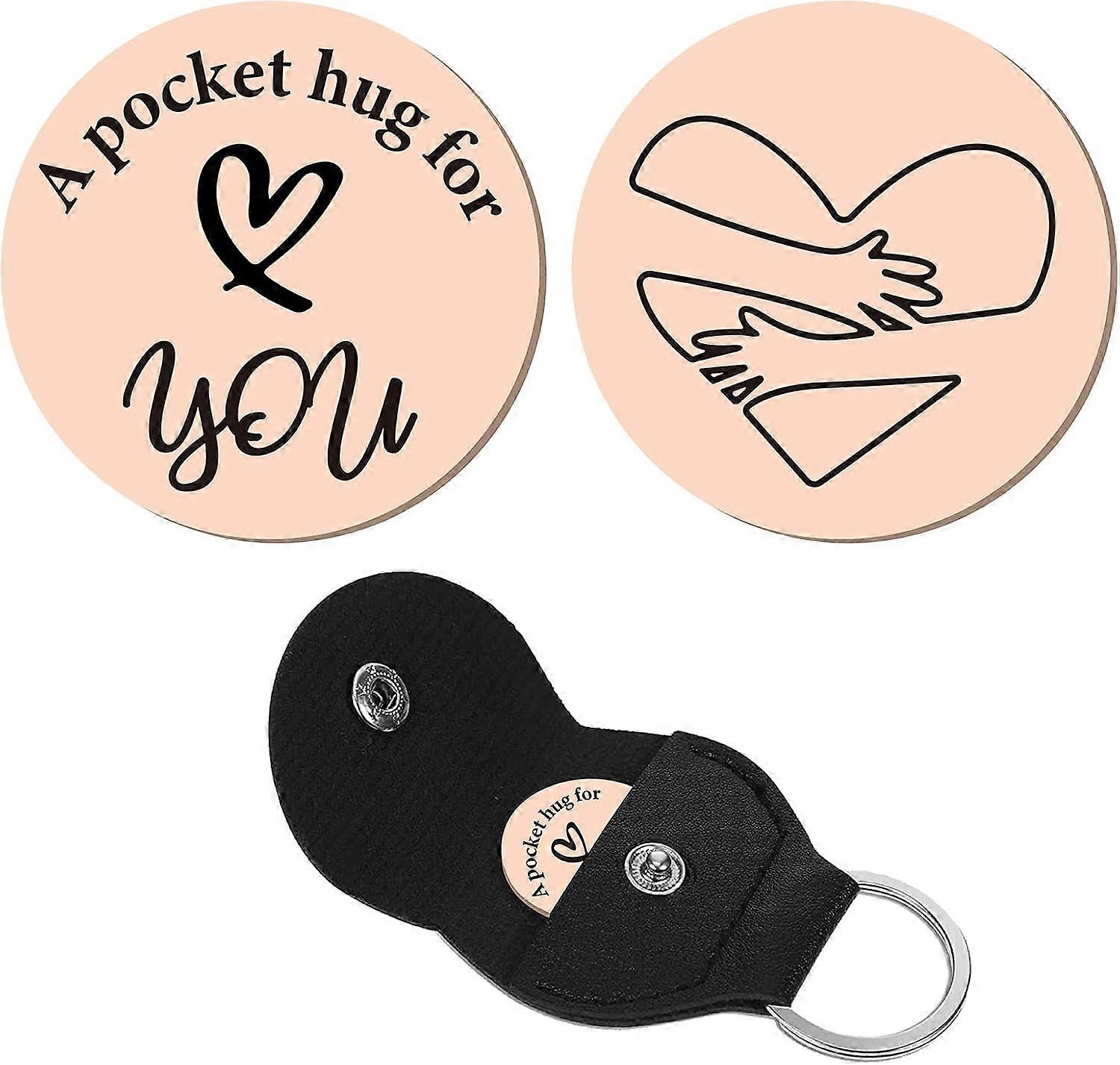 1 Set A Little Pocket Hug Token Heart Pattern Long Distance Relationship Keepsake