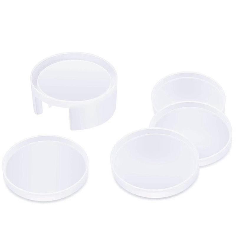 Coaster Resin Molds Coaster Silicone Molds For Epoxy Resin With Storage Box Mold Coaster Molds For