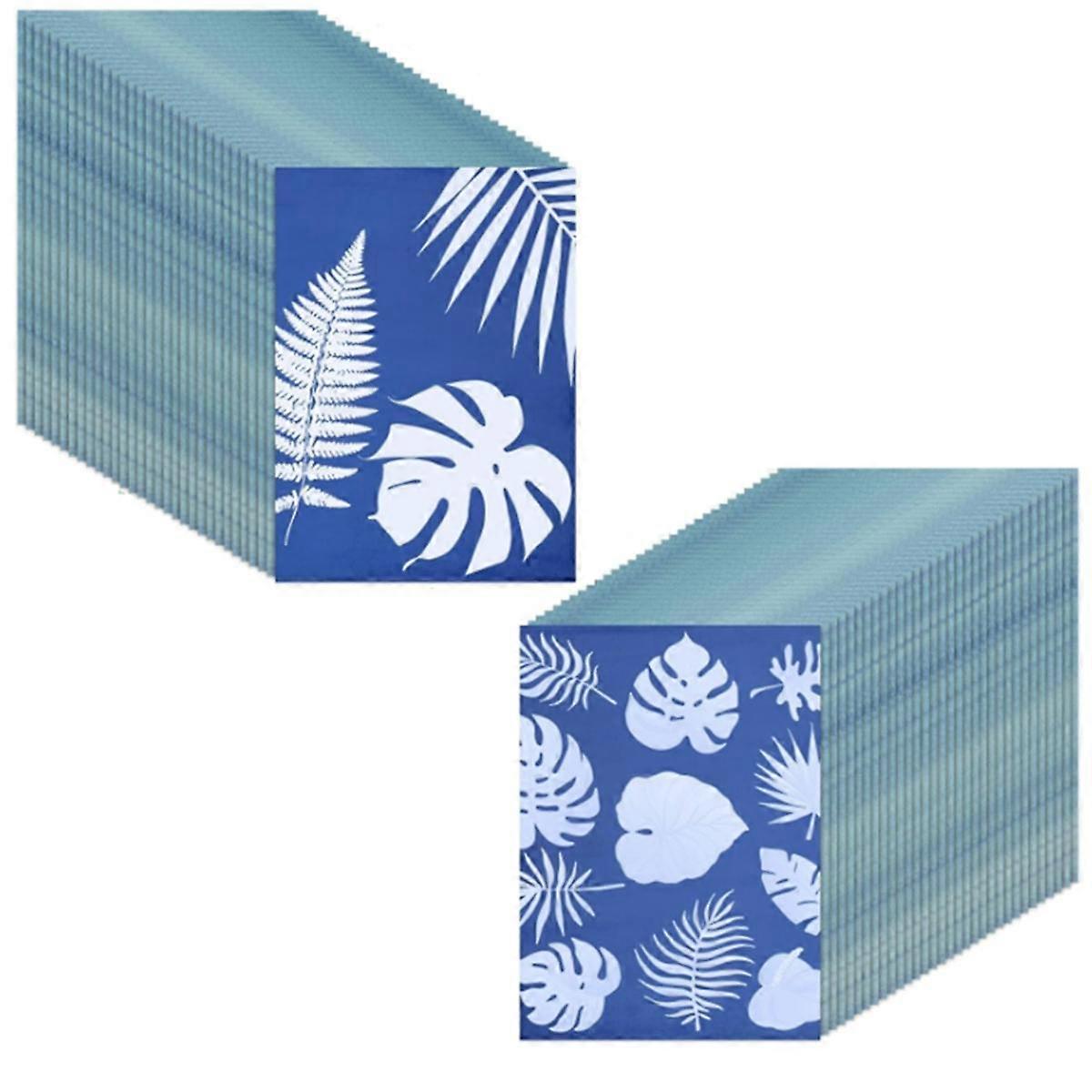120Sheets Sun Print Paper Kit Cyanotype Paper Solar Drawing Paper,High Sensitive /Solar Activated P