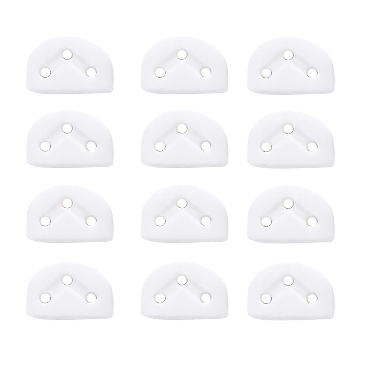 12Pcs Classical Guitar Rollers String Trees Retainer Guides Guitar String Locks Nut Block Clamp, Wh