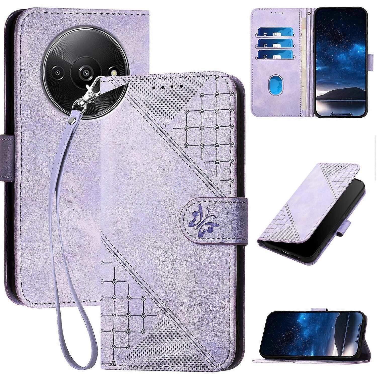 YX0080 Butterfly PU Case For Redmi A3