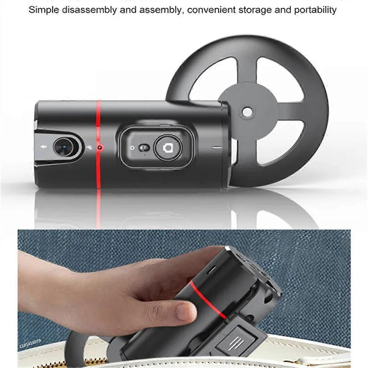 360 Gimbal Stabilizer Desktop AI Automatic Tracking Gimbal with +Fill Light for Smartphone Stabili